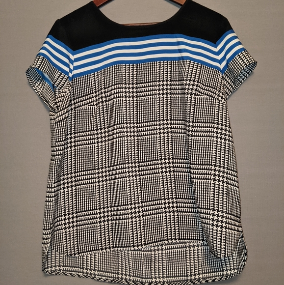 Jones New York cap sleeve houndstooth print blouse - Picture 5 of 5
